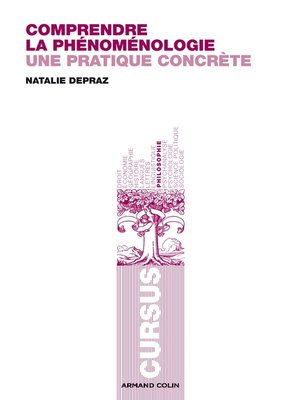 cover image of Comprendre la phénoménologie
